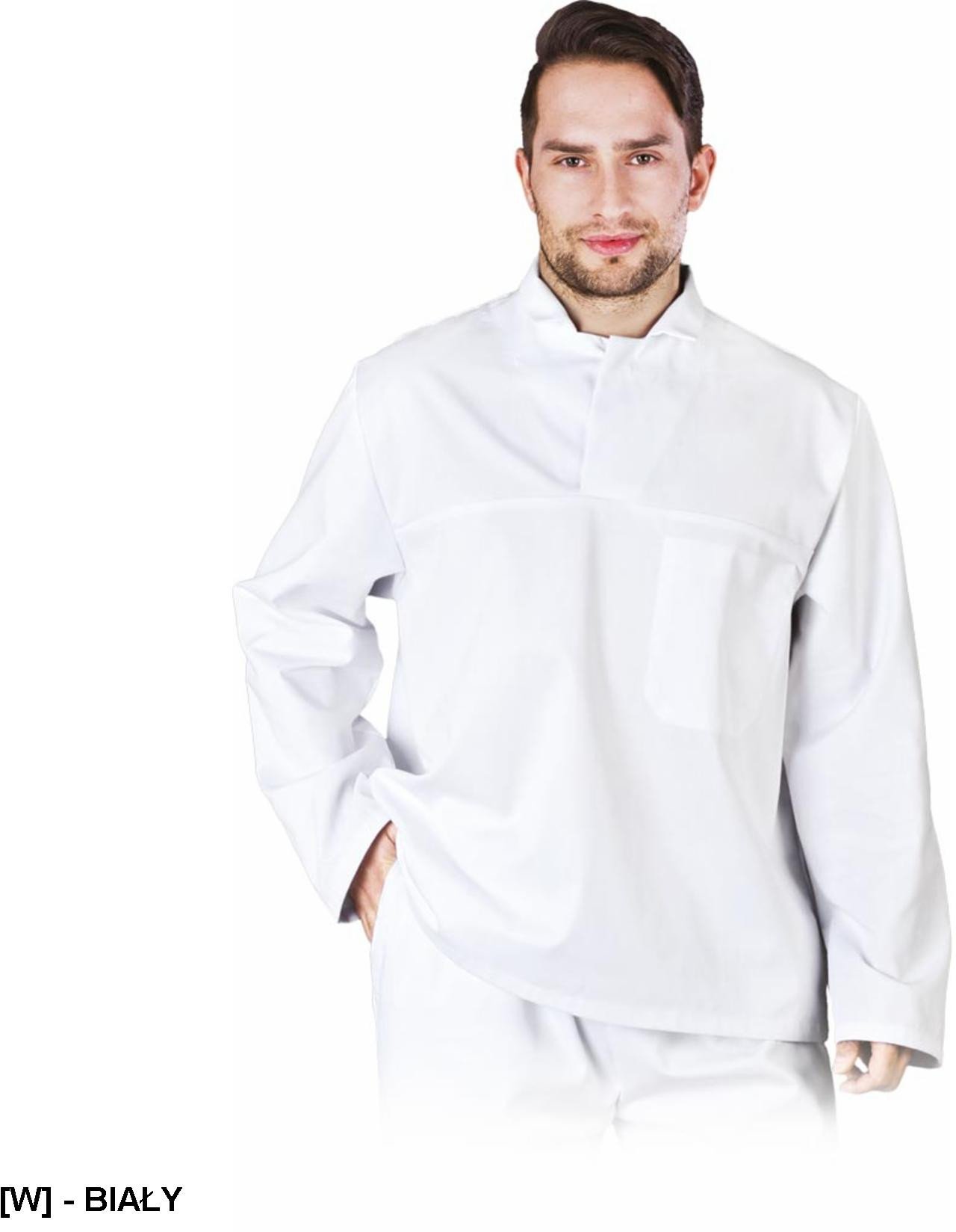 LH-FOOD_JWB - BLUZA DO PRACY W SYSTEMIE HACCP (PRZEMYSŁ SPOŻYWCZY), bez guzików, 65% poliester, 35% bawełna gramatura 210 g/m2 5XL