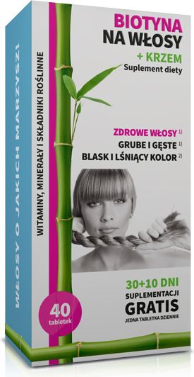 Noble Health Biotyna na włosy + krzem 40 tabl.