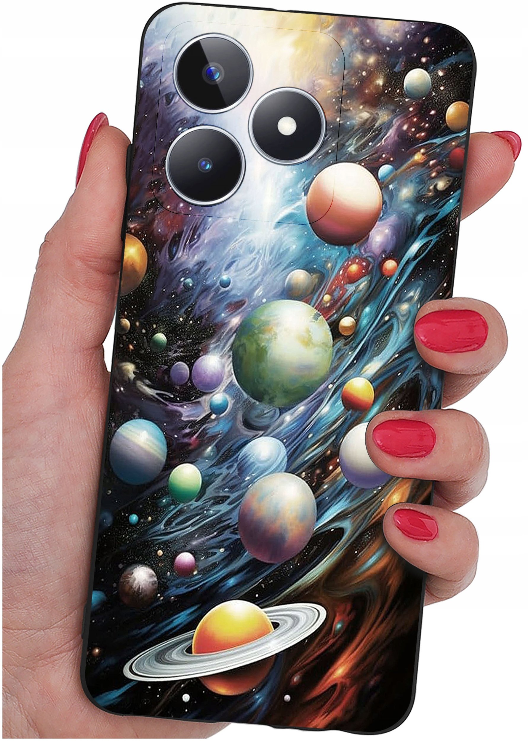 ETUI do Realme C51| C53 WZORY |SILIKONOWE MATT CASE + SZKŁO 9H