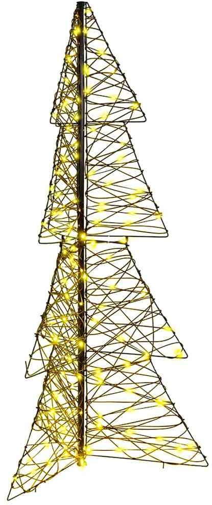 vidaXL Choinka z 160 diodami LED Ciepła biel 150 cm rattan