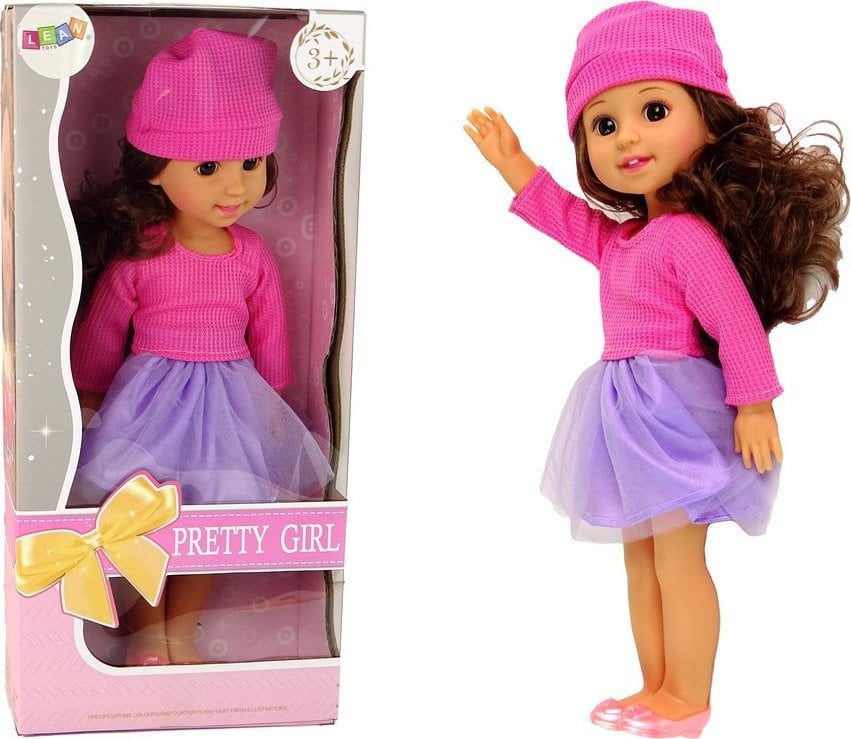 LeanToys Lalka Dla Dzieci Dziewczynka Brązowe Włosy