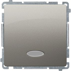 Kontakt-Simon Łącznik pojedynczy Simon Basic z podświetleniem 10AX 250V satynowy (BMW1L.01/29)