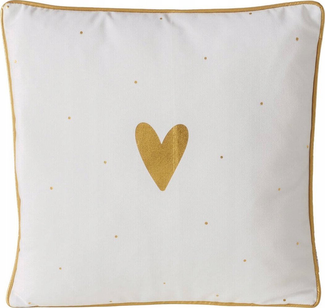 Poduszka dekoracyjna z metaliczną lamówką DILARA, 45 x 45 cm