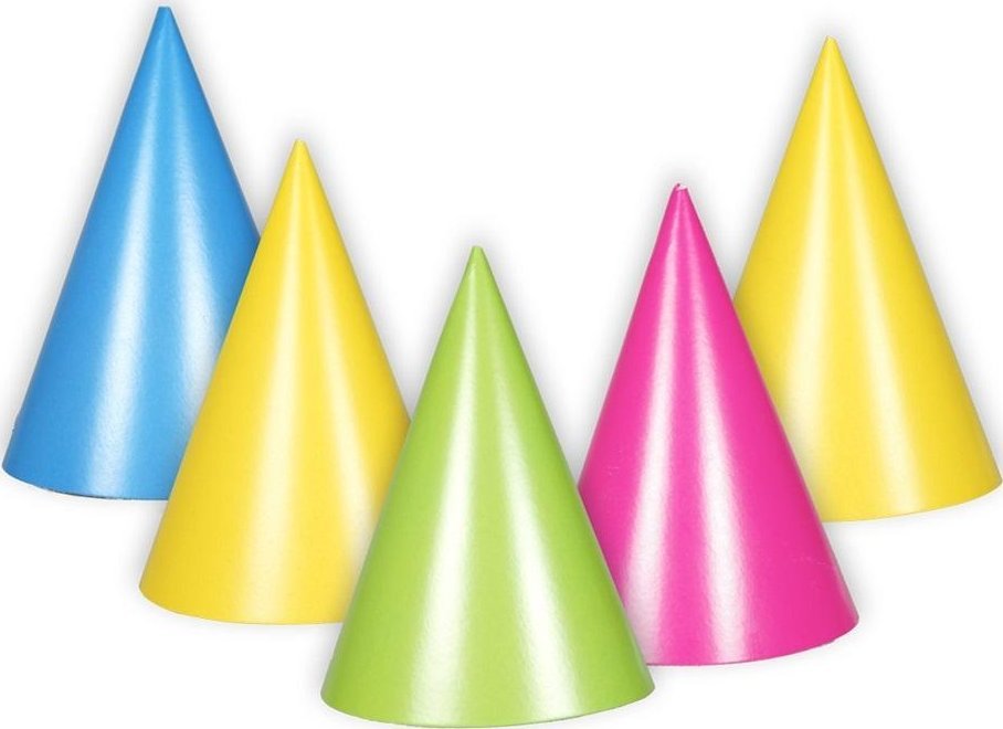 Czapeczki neonowe 5szt