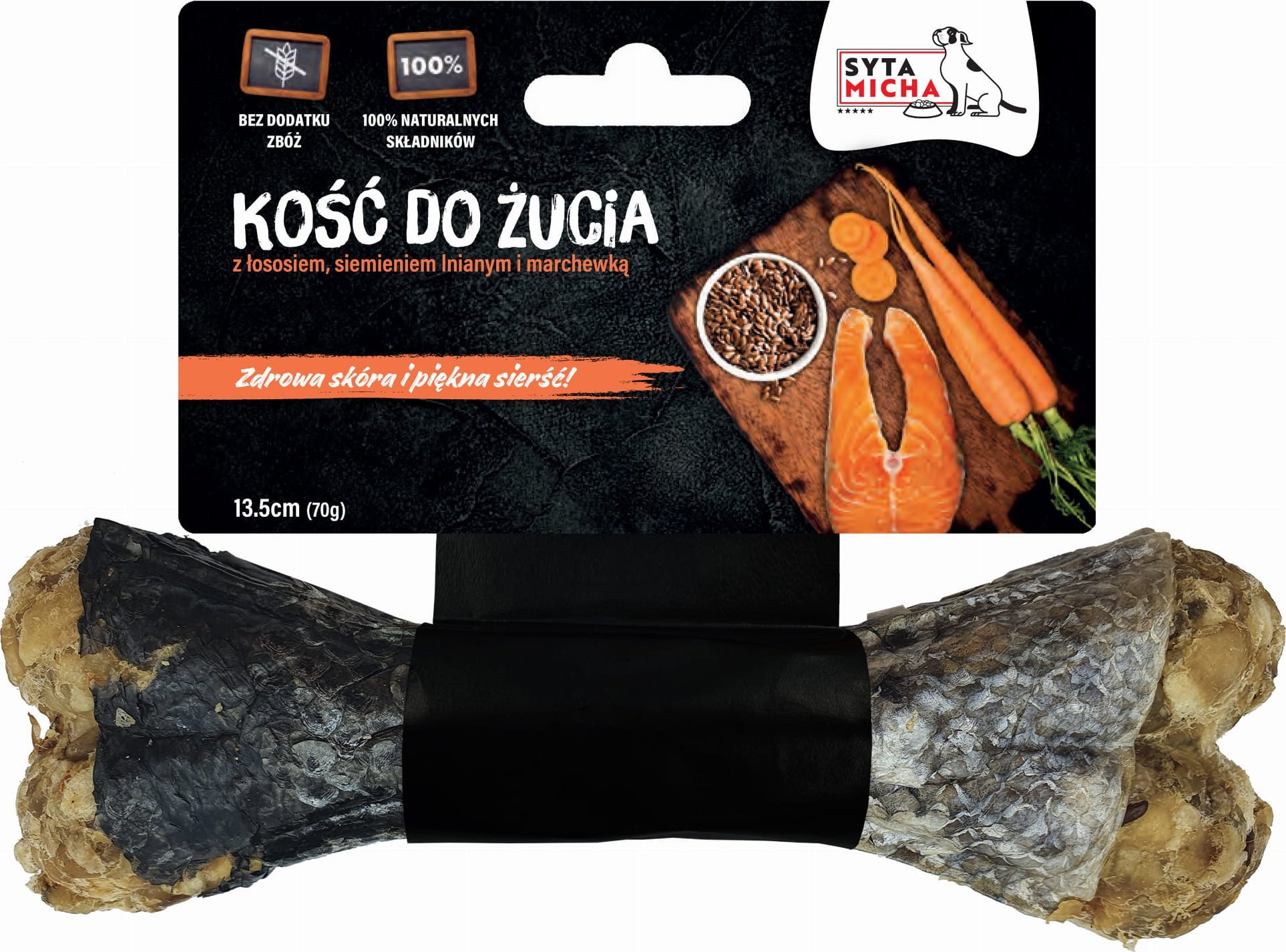 Syta Micha SYTA MICHA Kość do żucia dla psa na piękną sierść 13,5cm