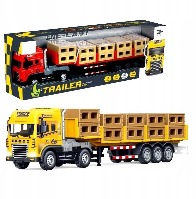 Pojazd ciężarówka metalowa ze światłem i dźwiękiem