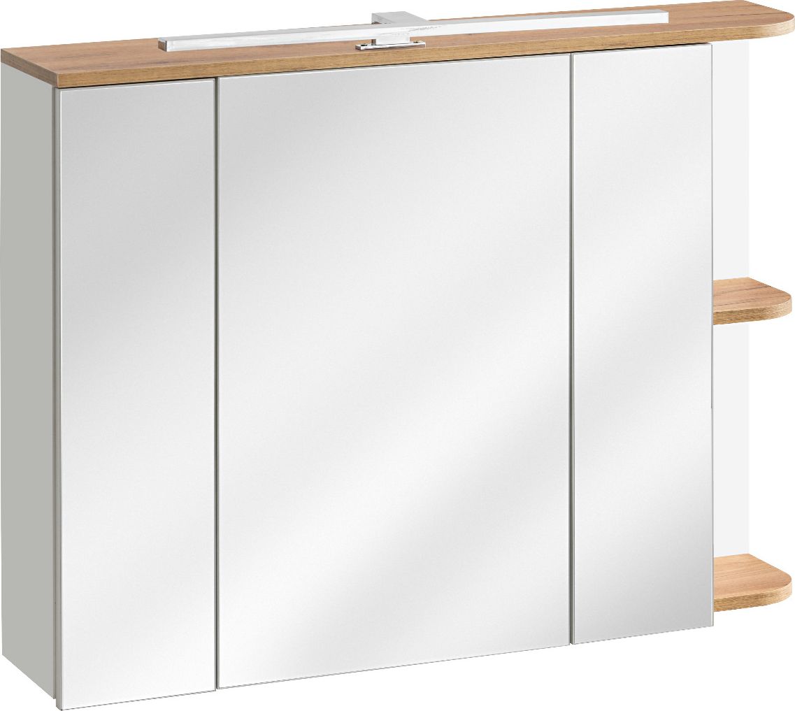 Comad Szafka łazienkowa PLATINUM 94 cm biała z lustrem wisząca COMAD
