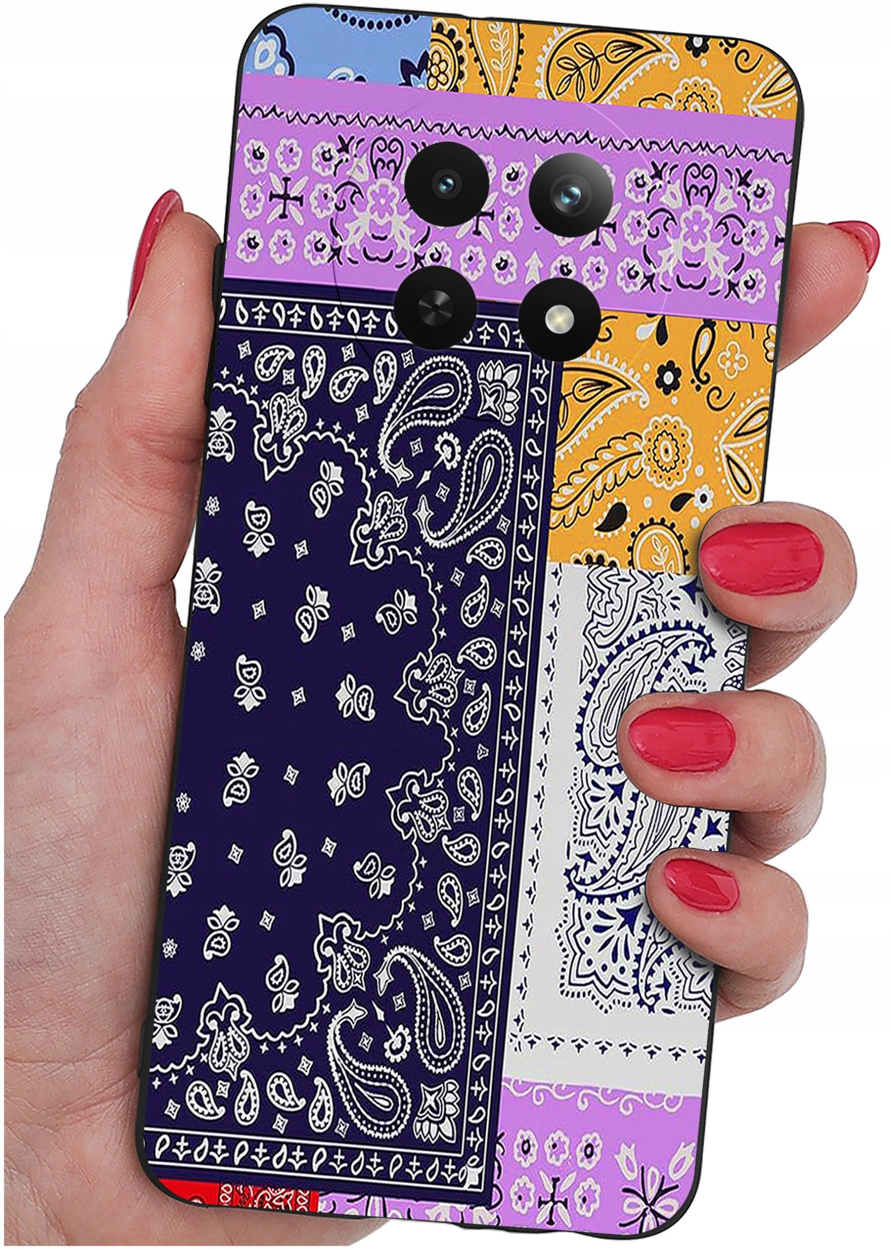 Etui do Realme 12 5G | 12x 5G WZORY |SILIKONOWE MATT CASE + SZKŁO 9H