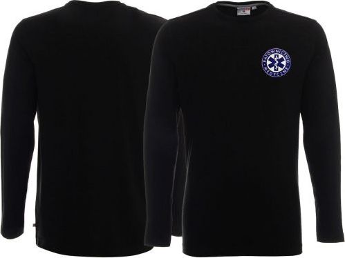 LPP - Promostars Koszulka ratownicza RATOWNICTWO MEDYCZNE niebieskie logo męska z długim rękawem czarna