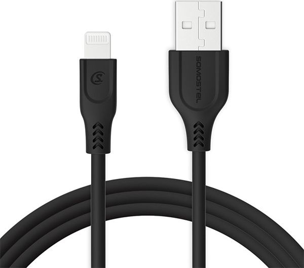 Kabel USB Somostel USB-A - Lightning 2 m Czarny (SMS-BT02 USB - Lightning Czarny)