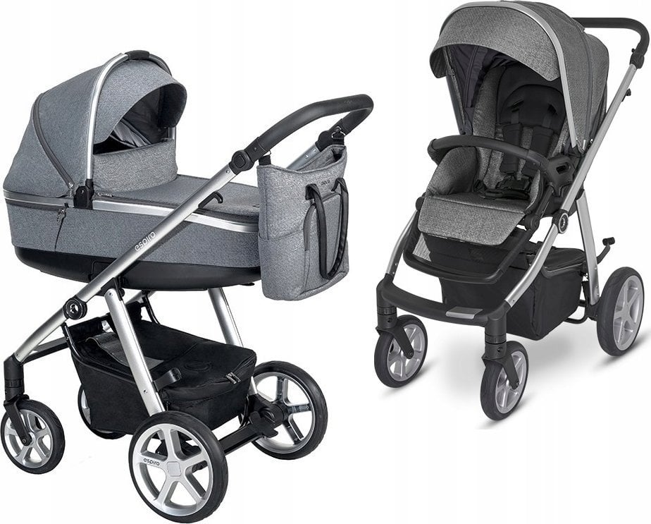 Wózek Espiro WÓZEK ESPIRO NEXT UP 17 MELANGE GRAPHITE STREET GEL