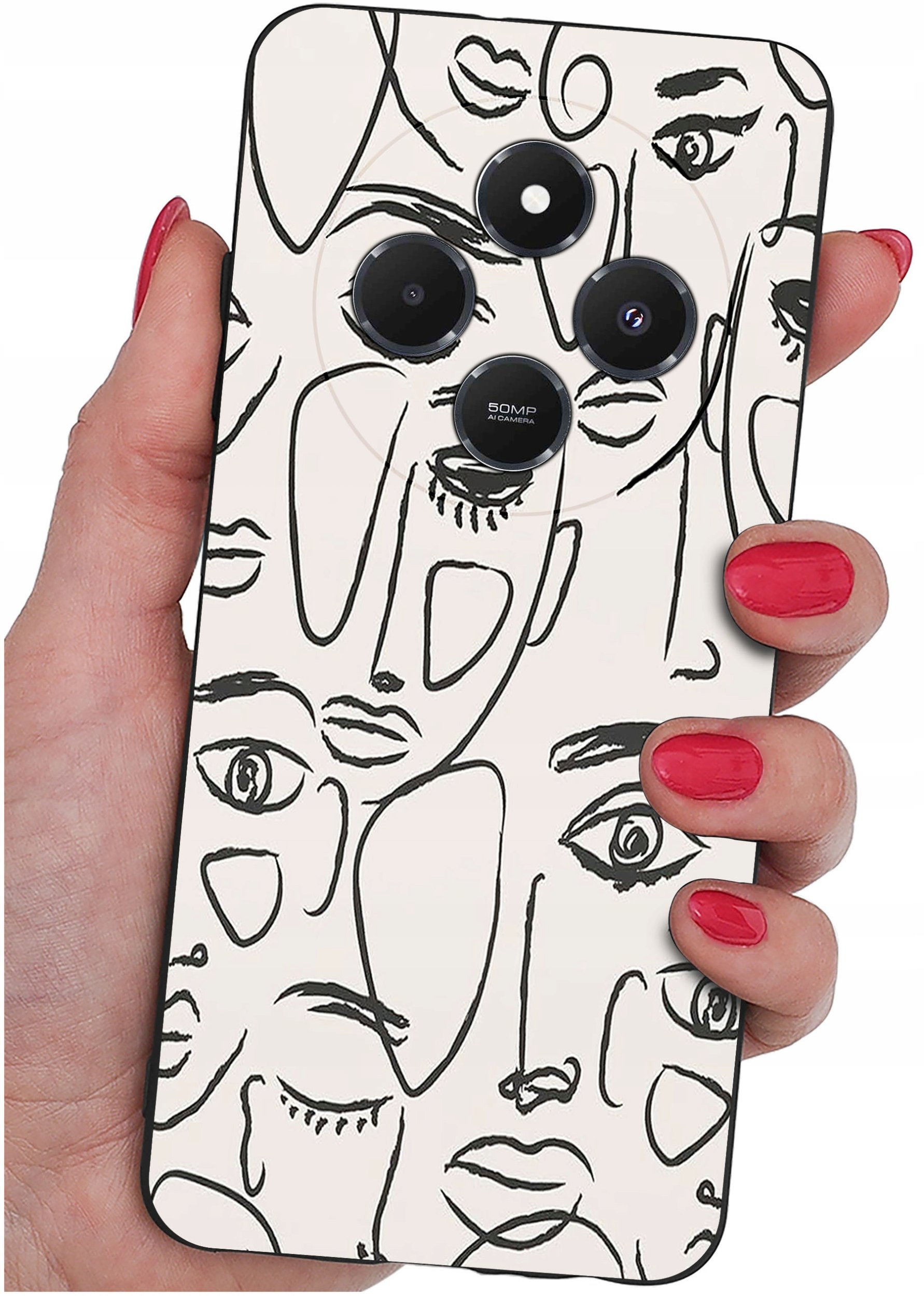 Etui do Xiaomi Redmi 14C WZORY |SILIKONOWE MATT CASE + SZKŁO 9H