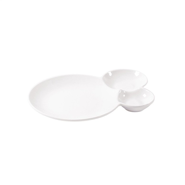 SERVING PLATE 3 SECTIONS 23X16CM