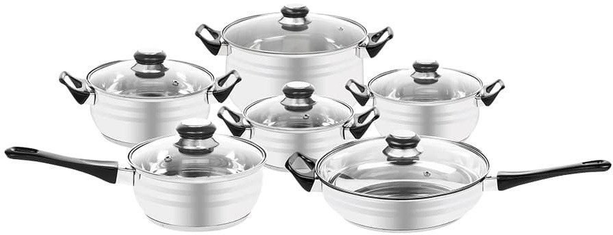 Floria ZLN4038 Pot set with lids 6pcs