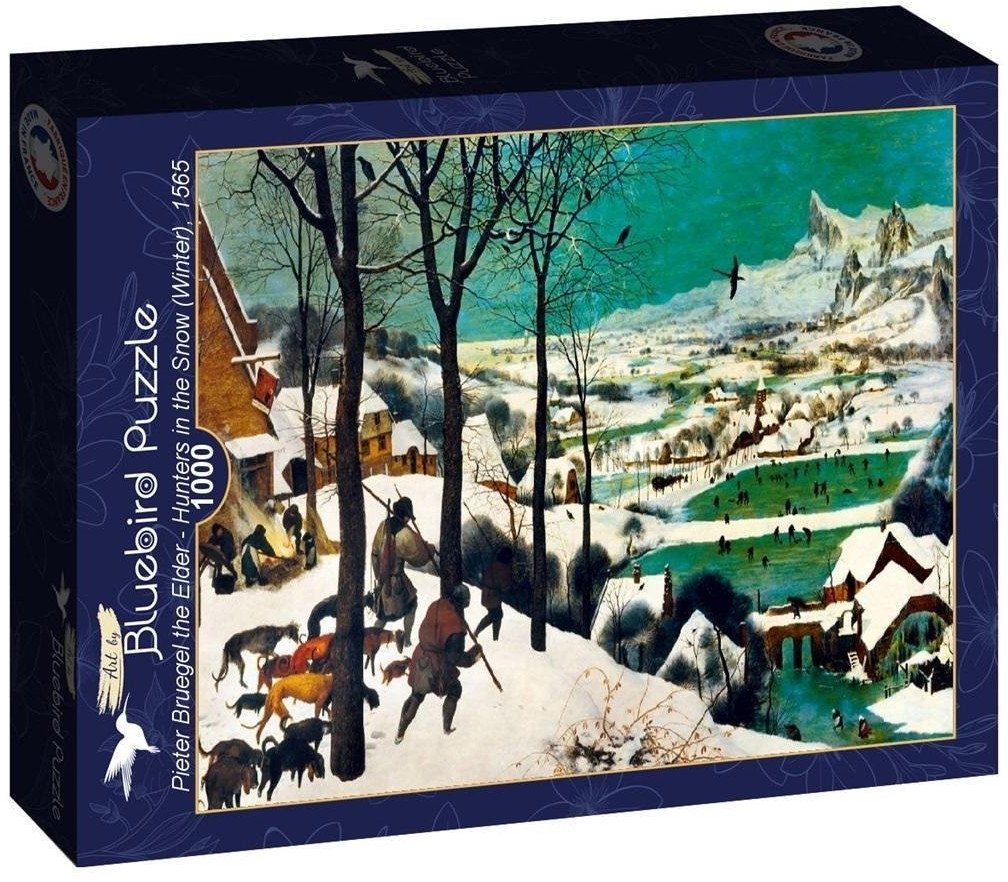 Puzzle 1000 Brueghel, Myśliwi na śniegu