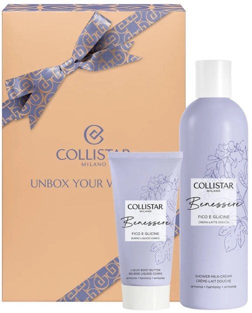 Collistar Unbox Your Wellness zestaw kremowe mleczko pod prysznic 250ml + miękkie masło do ciała 50ml