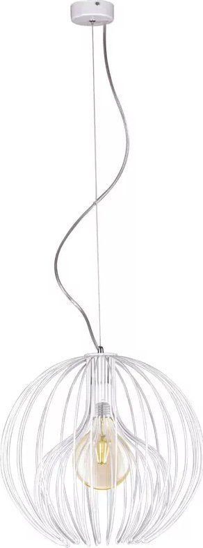 Lampa wisząca Lumes Biała druciana lampa wisząca kula - S541-Seva