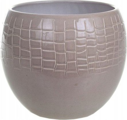 Cermax Osłonka ceramiczna na doniczkę brązowa 14 cm Lazur