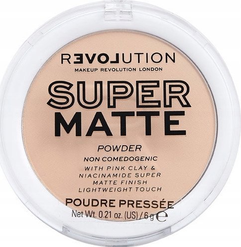 Makeup Revolution Makeup Revolution Super Matte Pressed Powder Puder matujący - Vanilla 6g