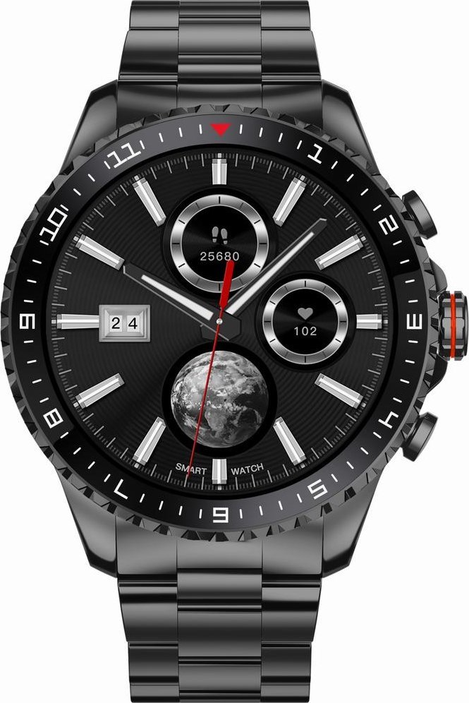 Zegarek męski SMARTWATCH GRAVITY GT16-2 BLACK/BLACK