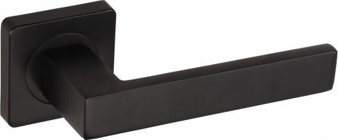 Gamet Klamka drzwiowa wewnętrzna szyld dzielony kwadratowy czarny super mat