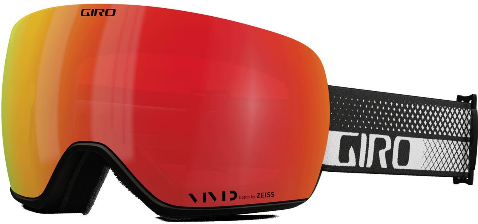 Gogle zimowe GIRO ARTICLE II BLACK & WHITE FLOW (Szyba lustrzana kolorowa VIVID-Carl Zeiss EMBER 19-42% S2 + Szyba lustrzana kolorowa VIVID-Carl Zeiss