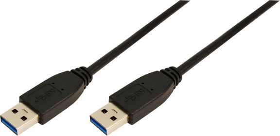 Kabel USB LogiLink USB-A - USB-A 2 m Czarny (KabelUSB3.0TypAdoTypAd)