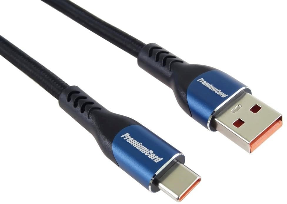 PREMIUMCORD Kabel USB-C na USB 2.0, Nabíjecí, 5A, 0.5m