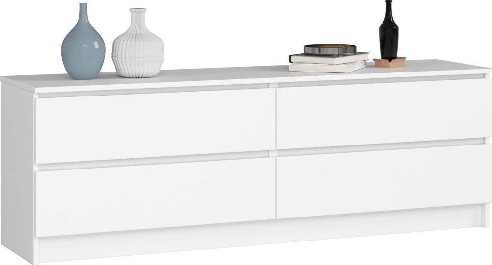 Fabryka Mebli Akord Komoda K 160 cm 4 szuflady - biała