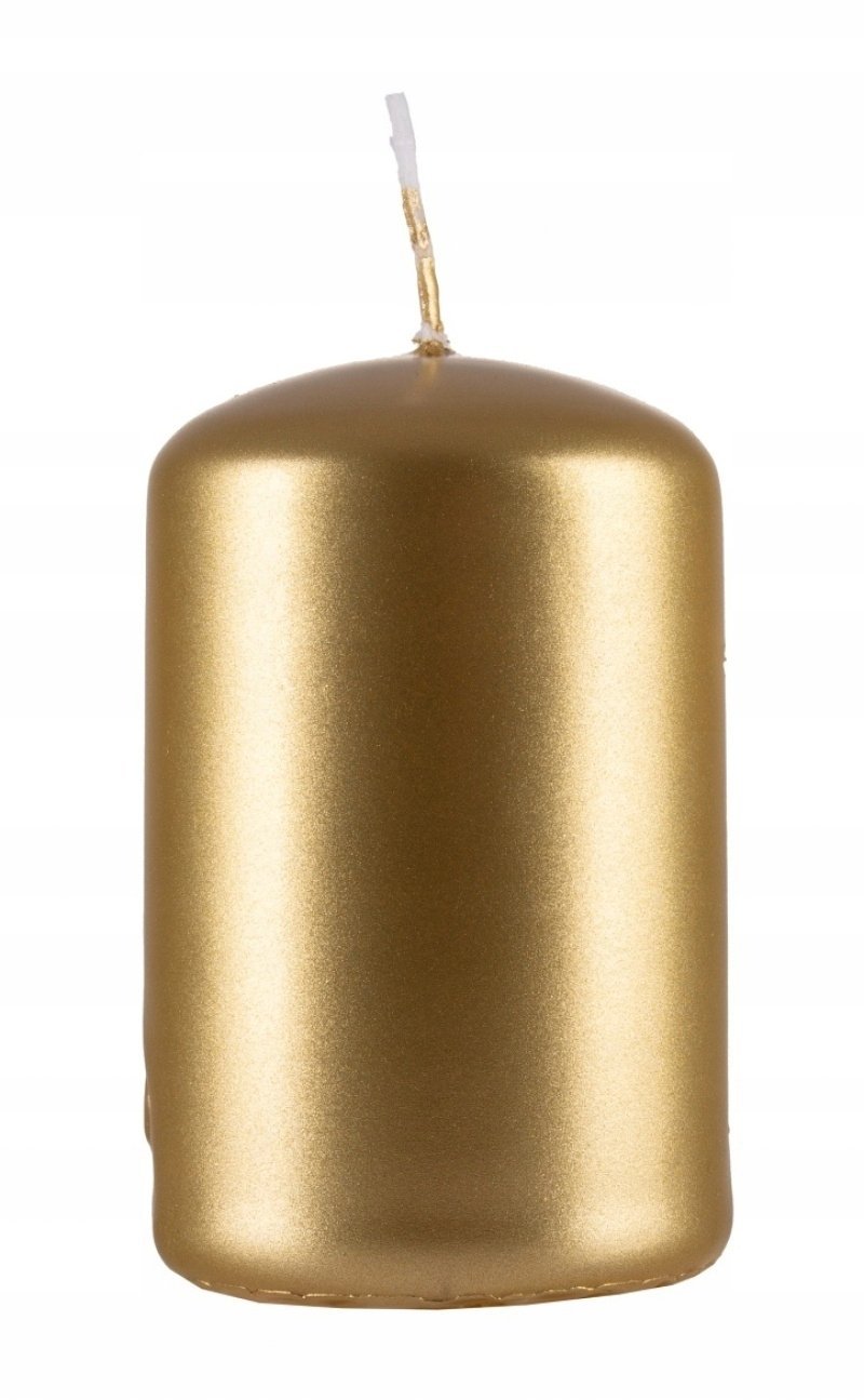 Donau Home Świeca słupek Adwent Lakier, 50x80mm, 4 szt., złoty