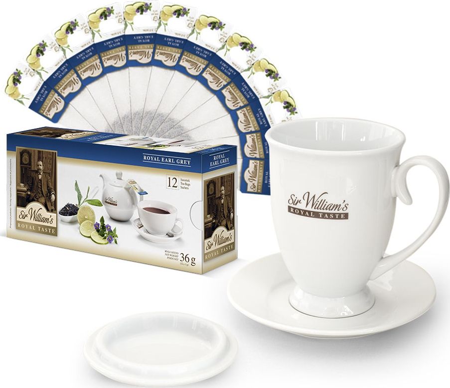 Sir Williams Zestaw do zaparzania Sir Williams Royal Taste Earl Grey + Kubek z wieczkiem