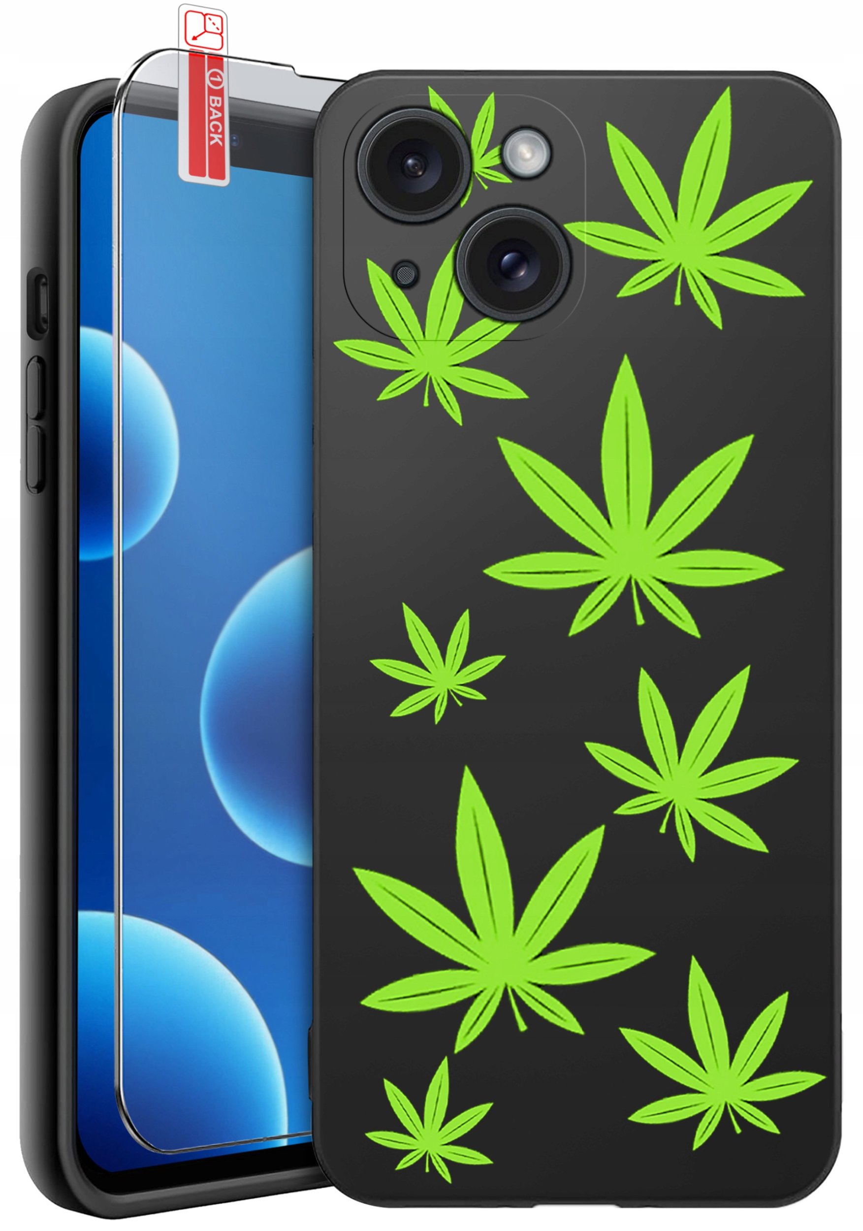 ETUI do iPhone 13 | 14 | WZORY | SILIKONOWE MATT CASE + SZKŁO 9H