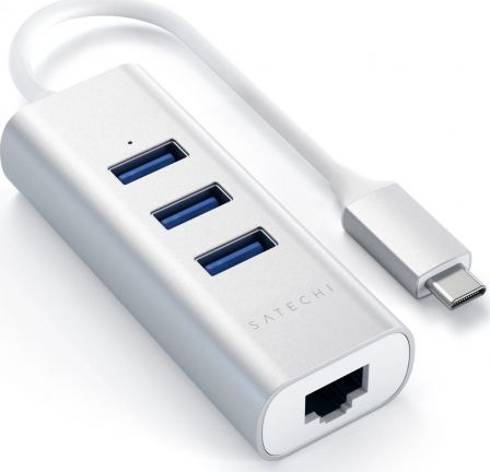 HUB USB Satechi 1x RJ-45 + 3x USB-A 3.0 (ST-TC2N1USB31AS)