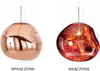Lampa wisząca King Home Lampa wisząca FUSION 20 miedziana - szkło