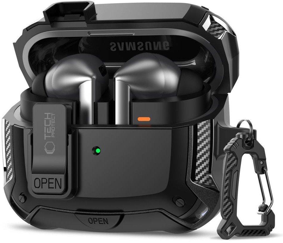 TECH-PROTECT CARBONOX MAGSAFE SAMSUNG GALAXY BUDS 3 / 3 FE / 3 PRO BLACK