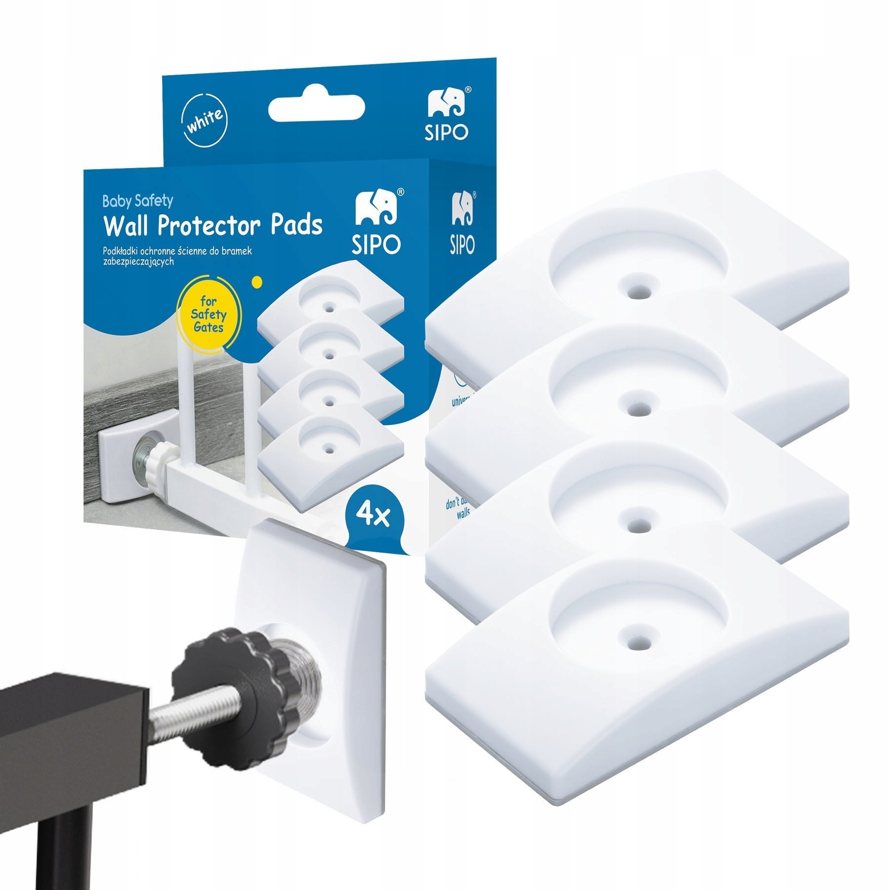 SIPO-SBS-WPO1 4X PODKŁADKI OCHRONNE ŚCIENNE DO BRAMEK