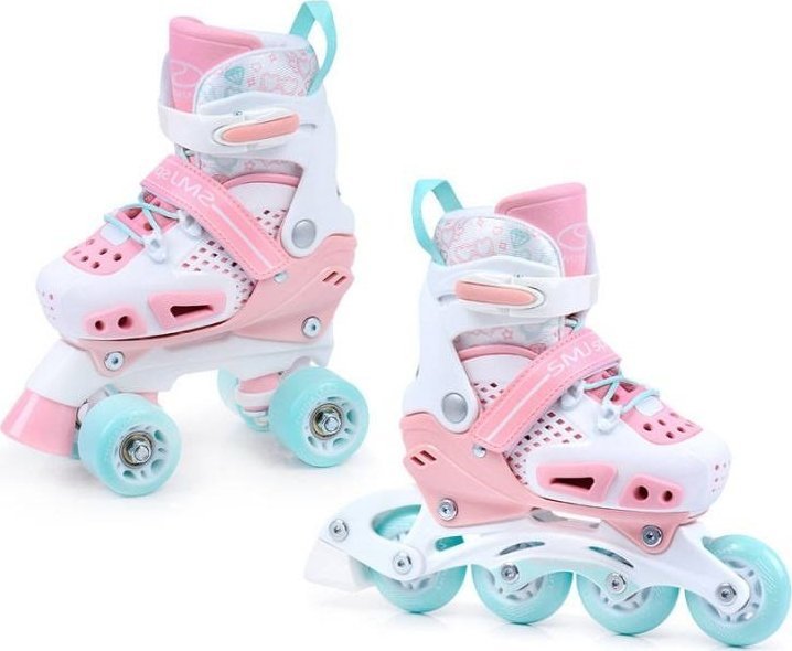 Rolki SMJ sport ROL2001-1 rekreacyjne regulowane różowe r. 29-33