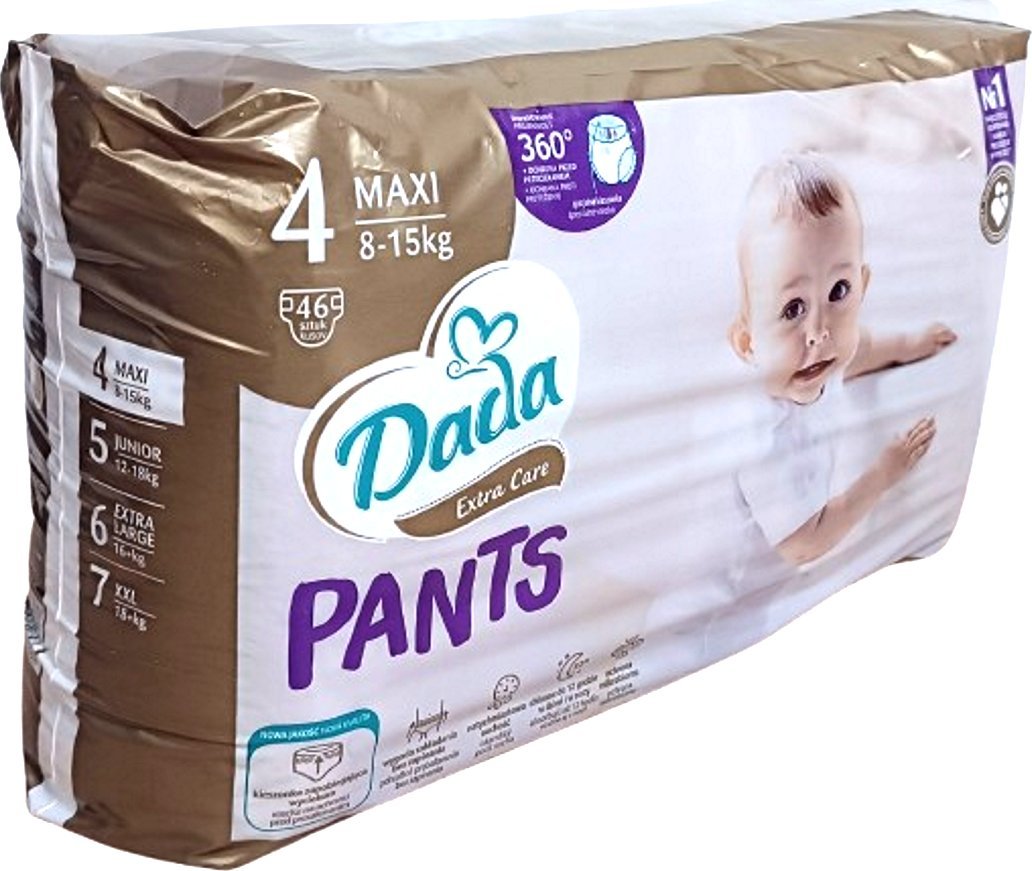 Pieluchomajtki Dada Extra Care 4 - 8-15kg - 46szt