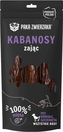 Paka Zwierzaka PAKA ZWIERZAKA- Kabanosy z zająca 3 szt (80g)