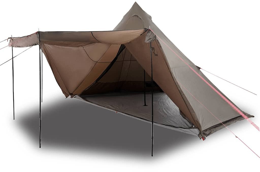 Namiot rodzinny tipi, 6-osobowy, brązowy, wodoszczelny