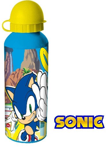 Butelka aluminiowa / bidon / korek niekapek / Sonic/ żółty