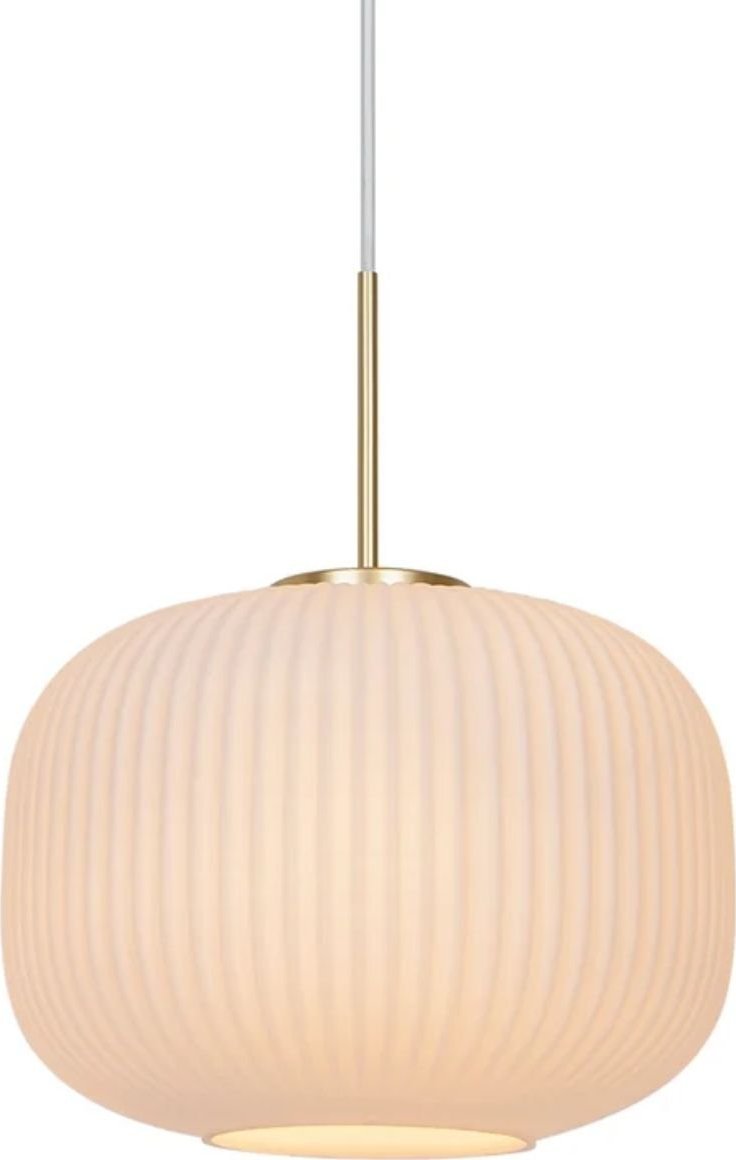 Lampa wisząca Nordlux Retro lampa wisząca Milford 2213213001 Nordlux zwis biały mosiądz