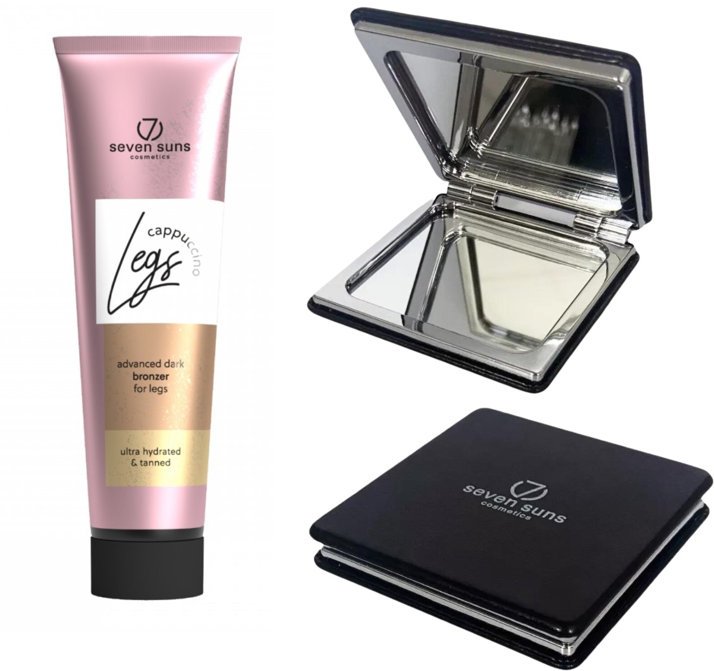 7suns Cappuccino Legs Przyspieszacz-Bronzer Do Nóg + Podwójne Lusterko Gratis