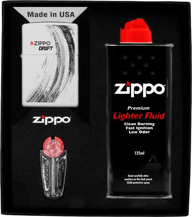 Zestaw ZIPPO Zapalniczka DRIFT DESIGN Prezentowy No1