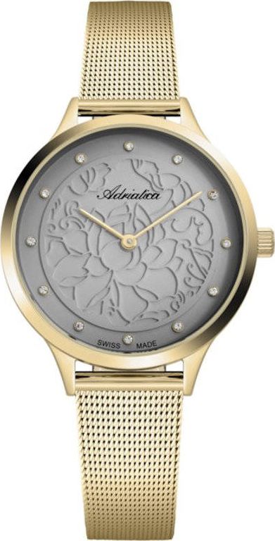 Zegarek Adriatica Zegarek Adriatica A3572.1147QN Fashion Mesh Cyrkonie