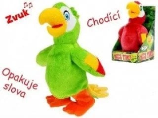 Papuga z głosem 20cm chodząca 660218 49205