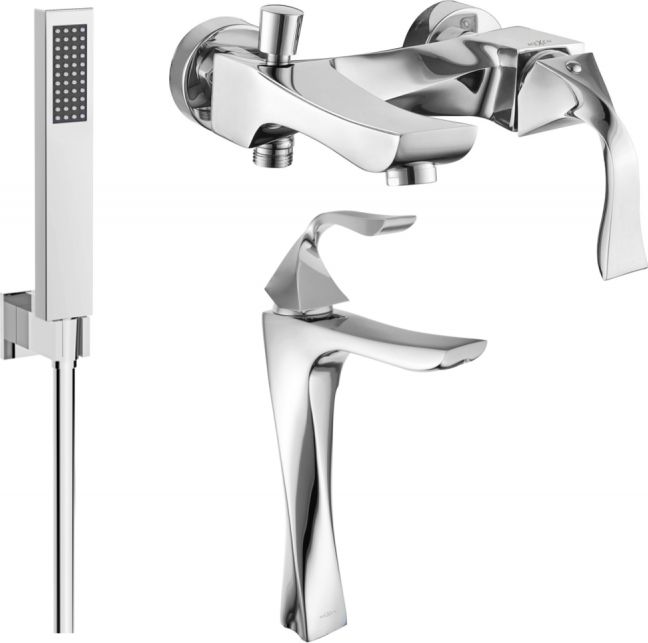 Mexen Mexen Estrella R02 zestaw wannowy, chrom - 72313R02-00