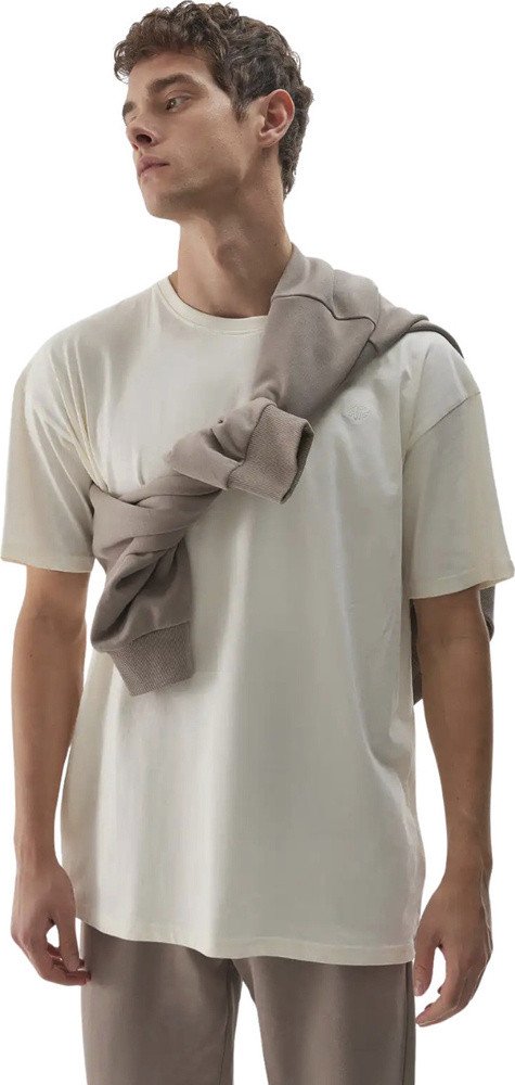 Koszulka męska 4F M2967 złamana biel 4FWAW25TTSHM2967 11S 2XL