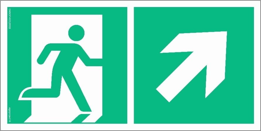 Mój dom Kierunek Do Wyjścia Ewakuacyjnego W Górę W Prawo - Libres Polska Sp Sgp-Ae096_300X150_Ps 5904937004351