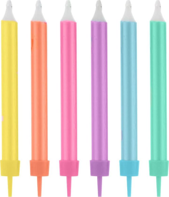 GoDan Świeczki urodzinowe pastelowe Jumbo - cm - 12 szt. uniwersalny